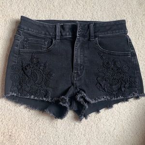 American Eagle jean shorts size 4 black